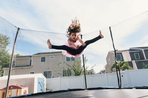 simple tricks on a trampoline