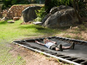 building a ground level trampoline